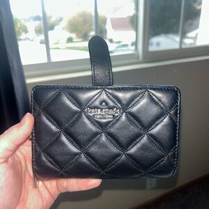 Kate Spade Black Quilted Leather Wallet